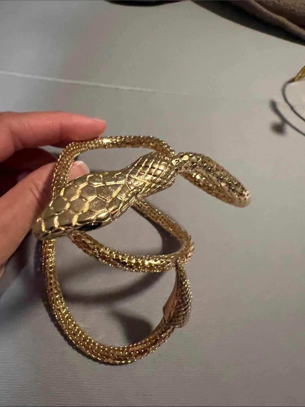 Gold Snake Coil arm Bracelet - Elegant Women Accessories